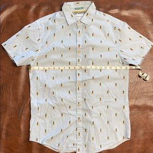Pineapple & Blue Striped Button Down